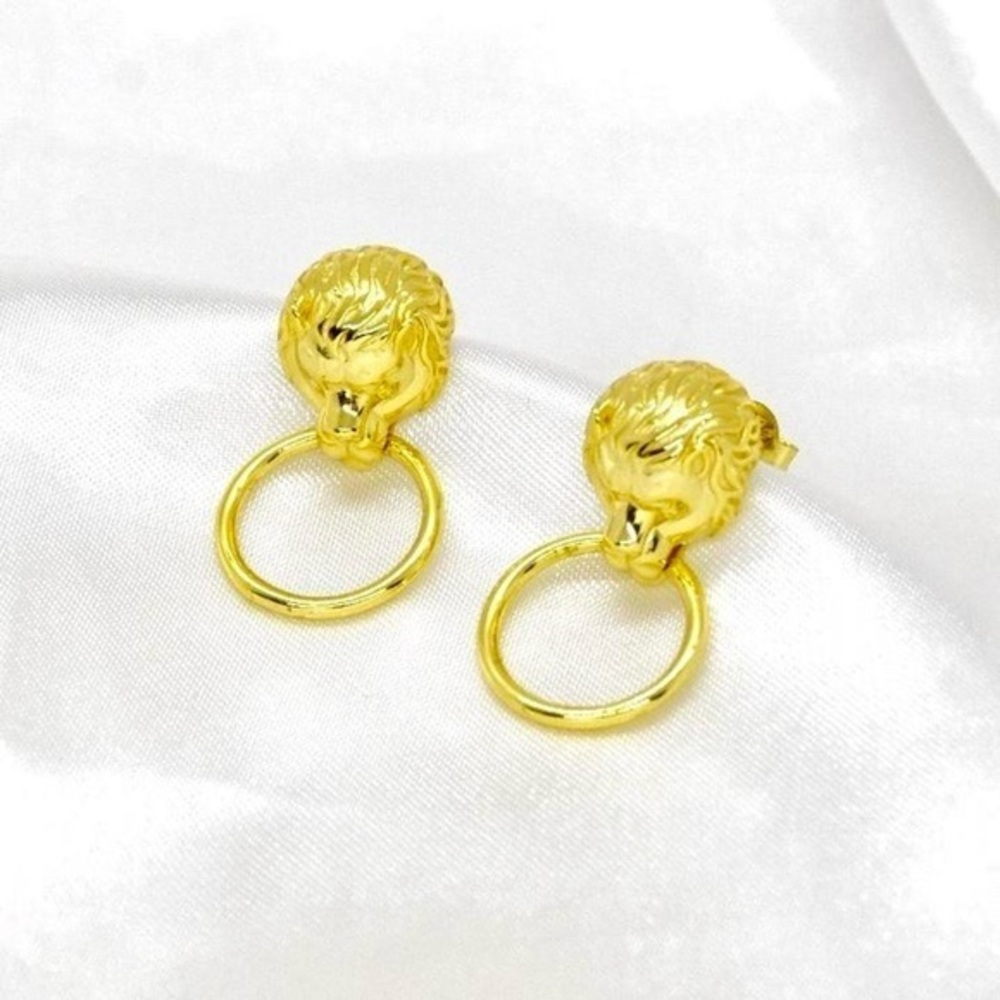 Leo Lion Ring Earring Studs